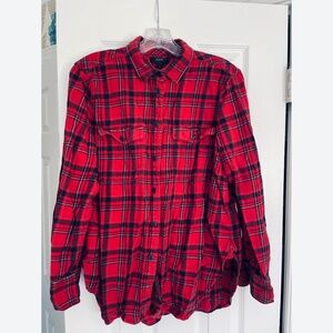 J CREW Plaid Flannel Button-Down Shirt